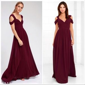 Lulus Make Me Move Chiffon Dress Gown S #D15861L
